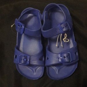 Blue sandals